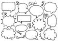 Speech balloon. Various kinds of sets. Vector illustration. Royalty Free Stock Photo